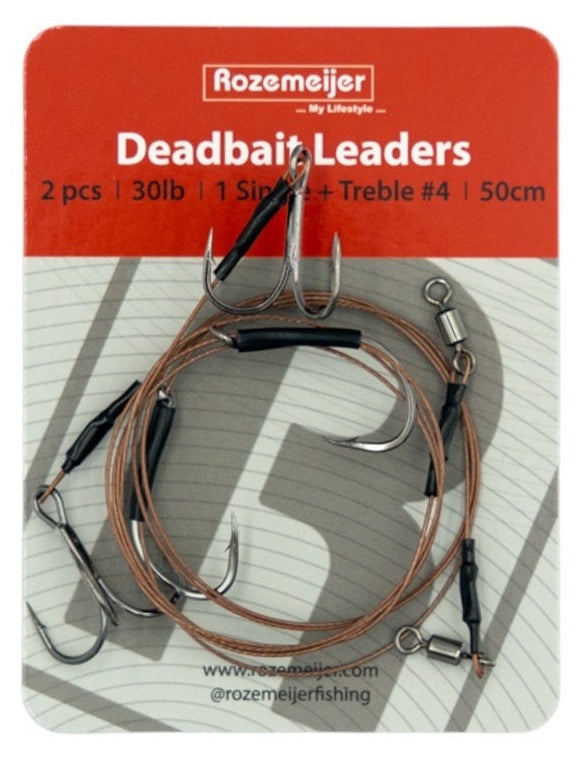 Rozemeijer Single + Treble Deadbait Leaders