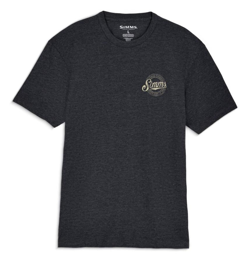 Simms Circle Lockup T-Shirt Charcoal Heather