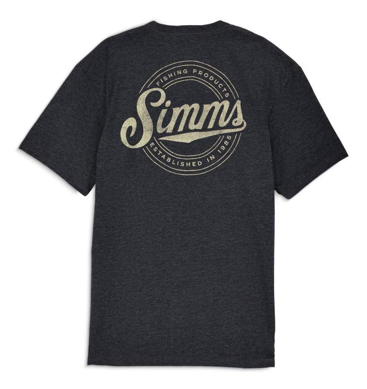 Simms Circle Lockup T-Shirt Charcoal Heather