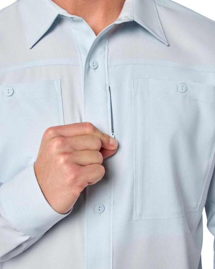 Simms Launch Shirt Bimini Blue Heather