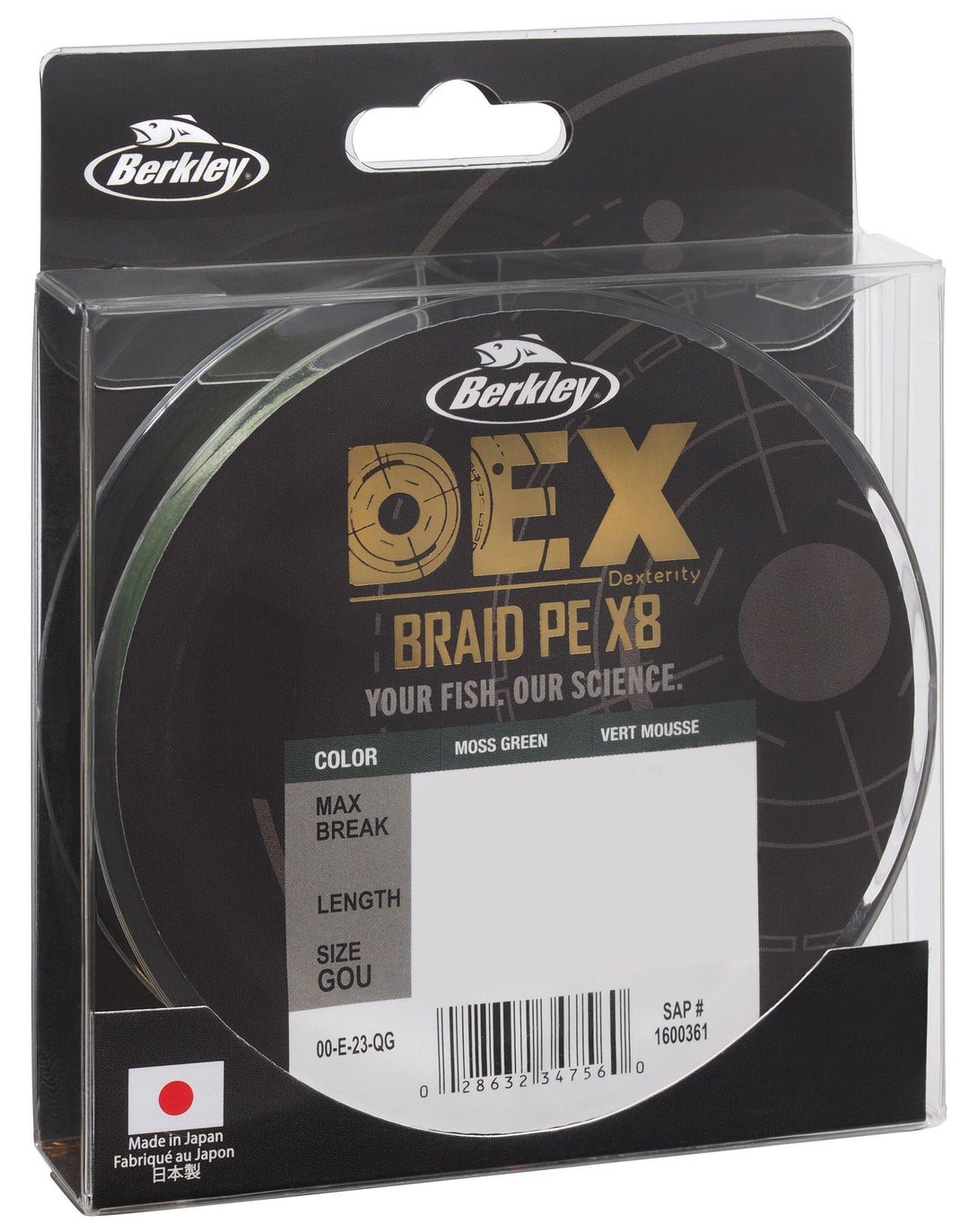 Berkley Dex Braid PE x8 Moss Green - 150m
