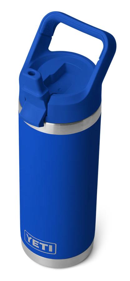 YETI Rambler 18oz Bottle Colour Matched Straw Cap Royal Blue