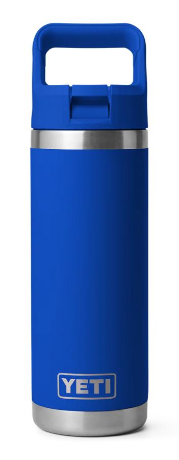 YETI Rambler 18oz Bottle Colour Matched Straw Cap Royal Blue