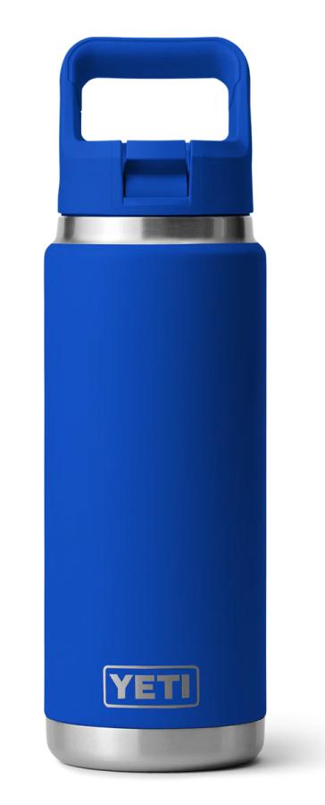 YETI Rambler 26oz Bottle Colour Matched Straw Cap Royal Blue