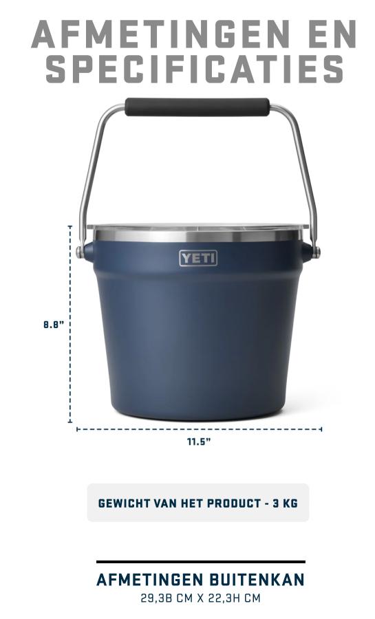YETI Rambler Beverage Bucket 7.6L Navy