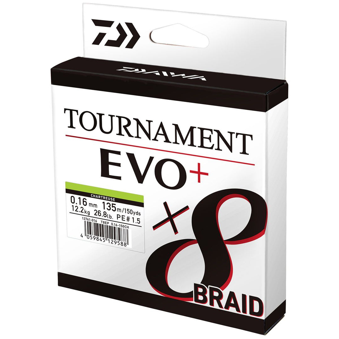 Daiwa Tournament X8 Braid EVO+ Chartreuse - 135m