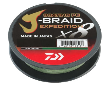 Daiwa J-Braid Expedition X8 Braid Dark Green - 150m