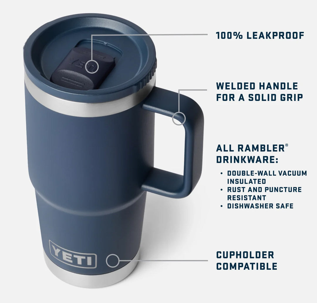 YETI Rambler 20oz Travel Mug 2.0 Navy