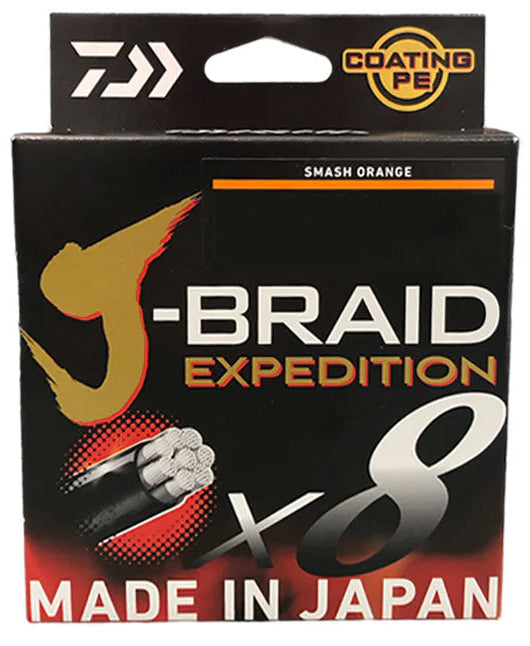 Daiwa J-Braid Expedition X8 Braid Smash Orange - 150m