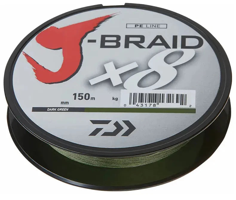 Daiwa J-Braid X8 Dark Green - 150m