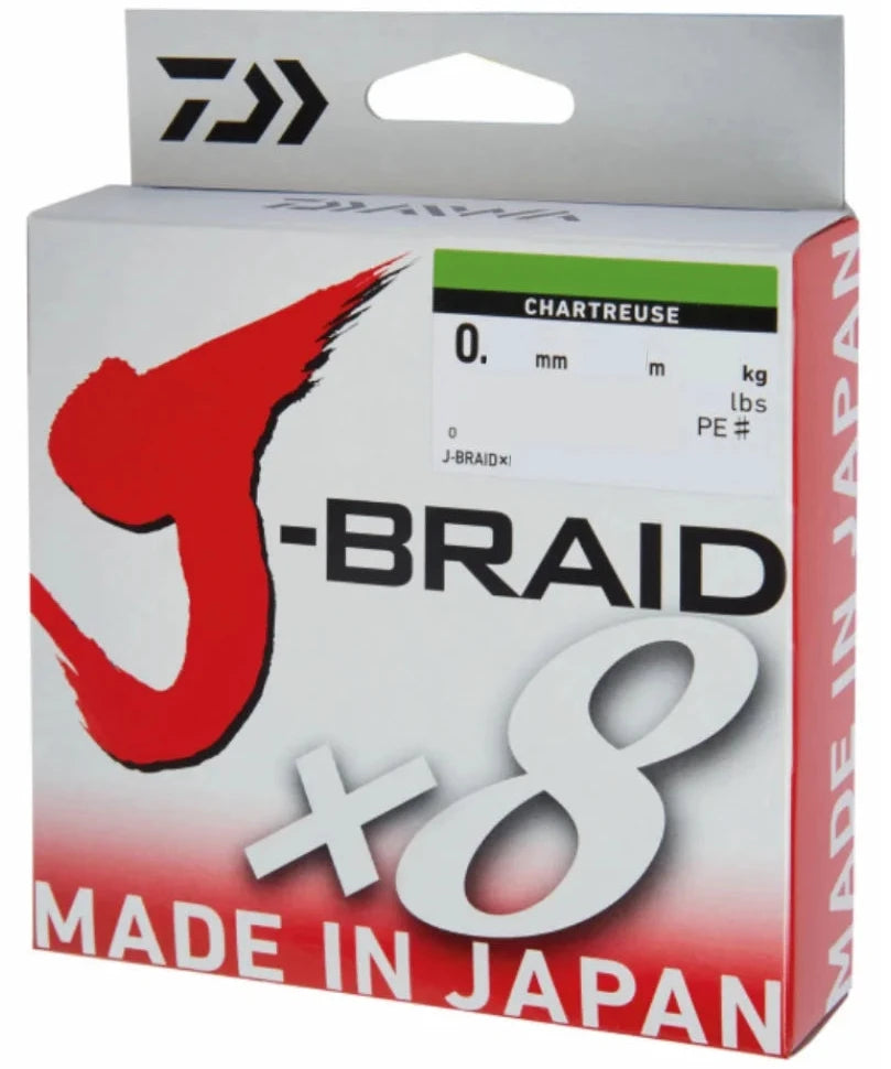 Daiwa J-Braid X8 Chartreuse - 150m