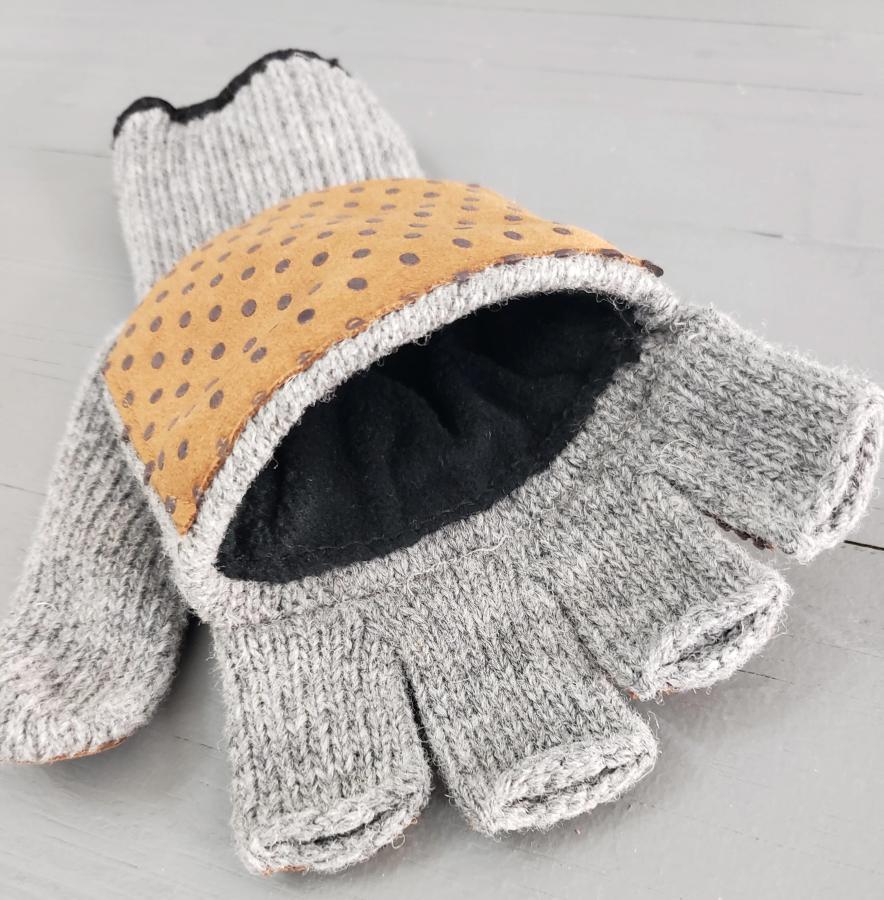 Fish Monkey Wooly Mitten Gloves