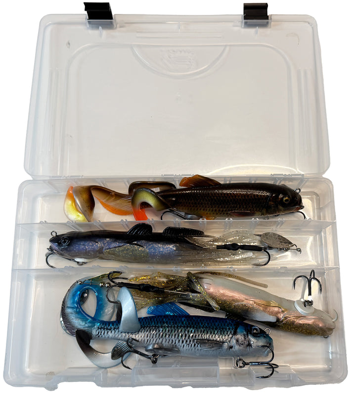 Savage Gear Musky Tubes (4) Including Tackle Box - Pre-Owned