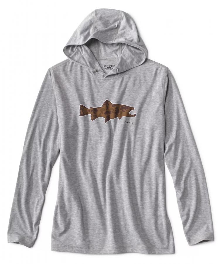 Orvis Logo Drirelease Hoodie Light Heathergrey