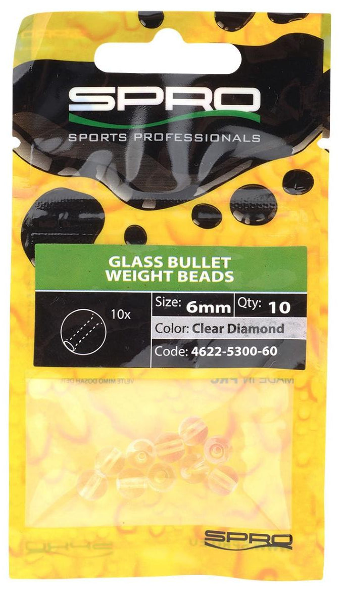 Spro Round Smooth Glass Beads - Clear Diamond