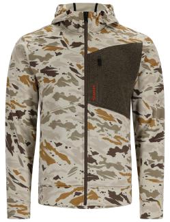 Simms CX Hoody Full Zip Ghost Camo Stone - Medium