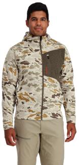 Simms CX Hoody Full Zip Ghost Camo Stone - Medium