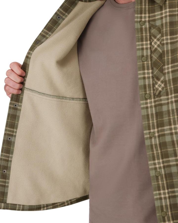 Simms Coldweather Shacket Schooner Plaid: Loden