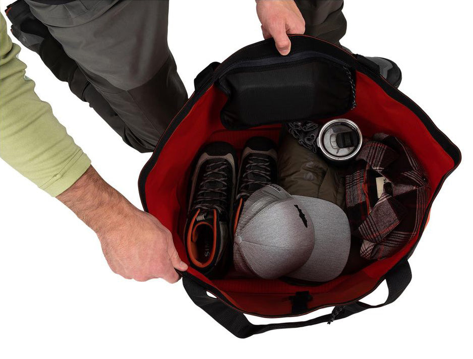 Simms Dry Creek Simple Tote - 50L Simms Orange