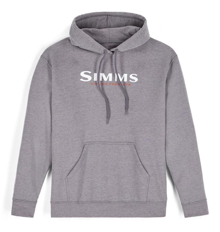 Simms Logo Hoody Grey Heather