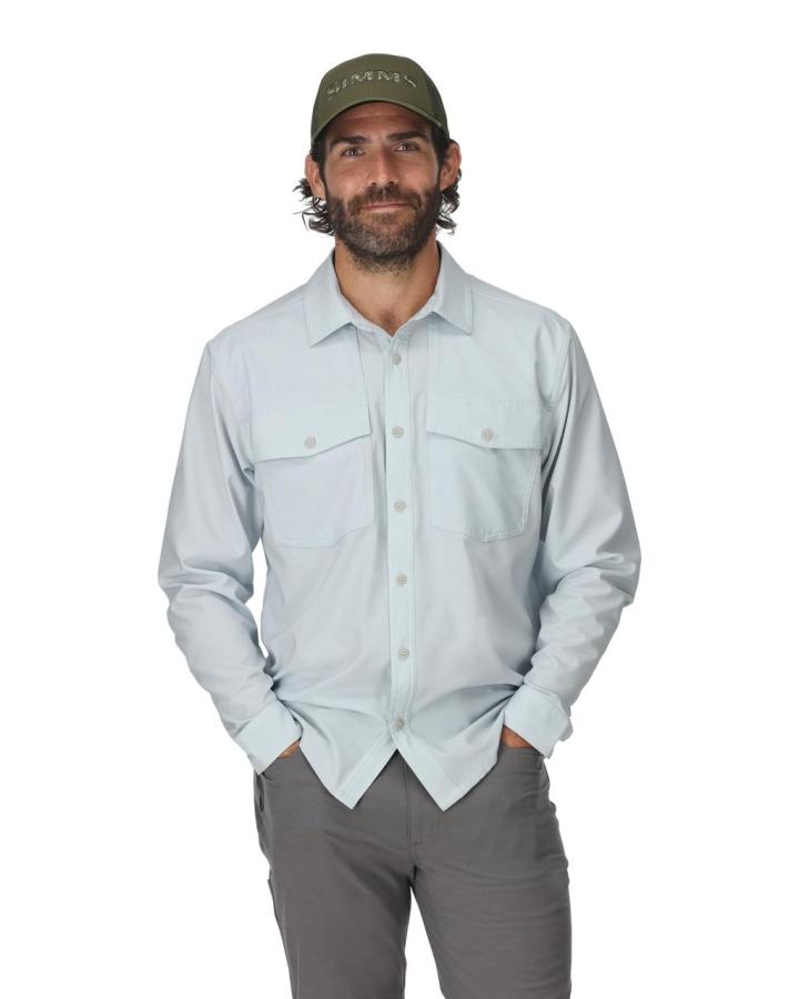Simms No-See-Um Bugstopper Shirt Bimini Blue Heather