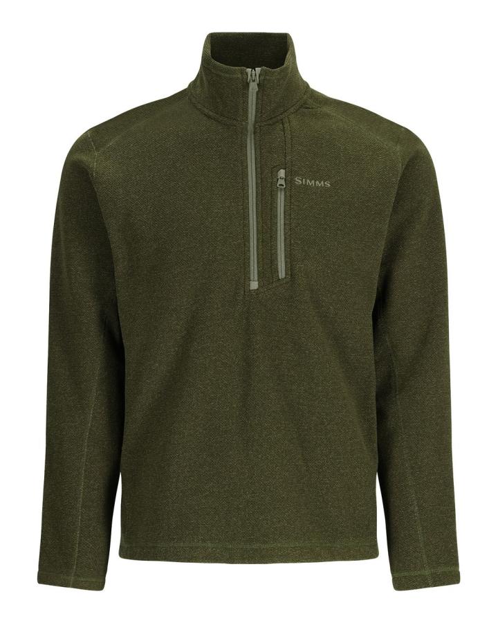 Simms Rivershed Half Zip Riffle Heather