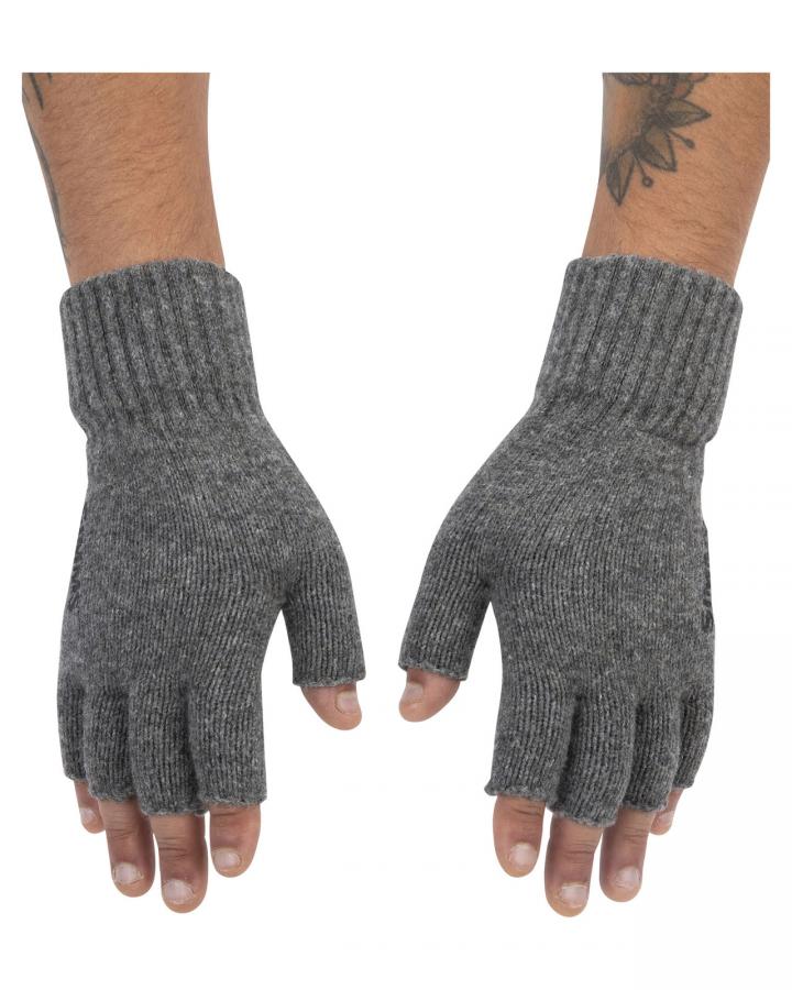 Simms Wool 1/2 Finger Glove Steel