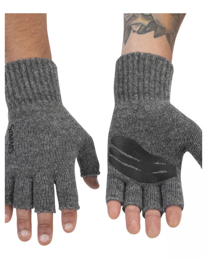 Simms Wool 1/2 Finger Glove Steel