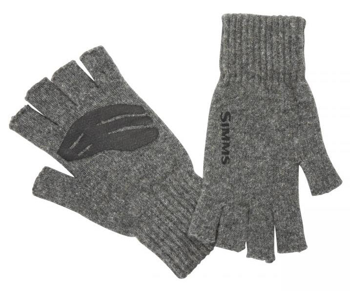 Simms Wool 1/2 Finger Glove Steel