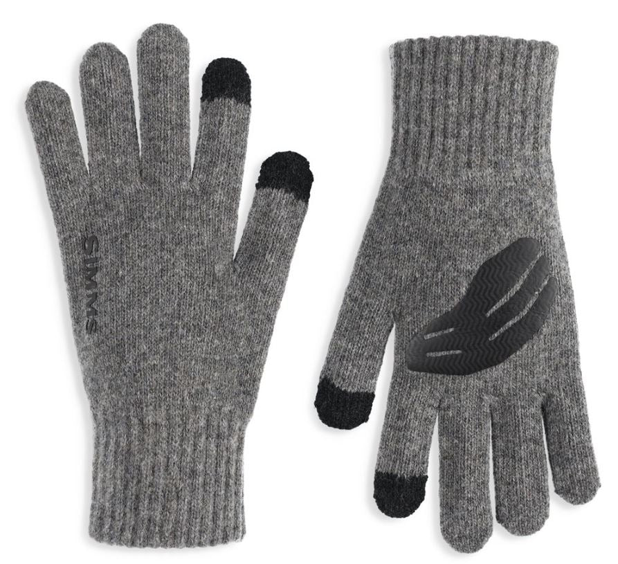 Simms Wool Full Finger Glove Steel