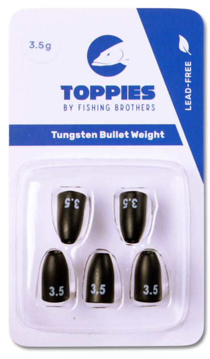 Toppies Tungsten Bullet Weight - Black Matt