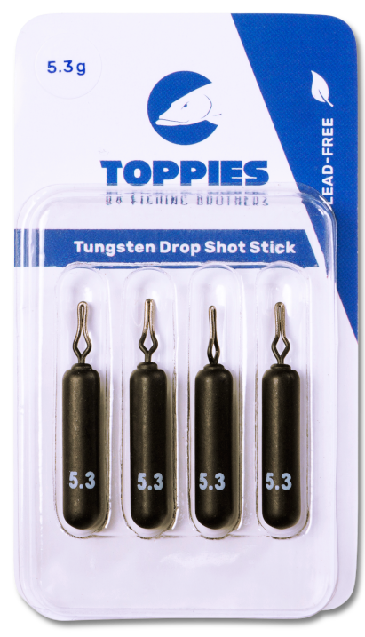 Toppies Tungsten Drop Shot Stick - Black Matt