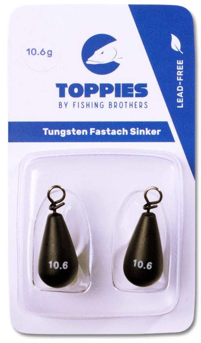 Toppies Tungsten Fastach Sinker - Black Matt