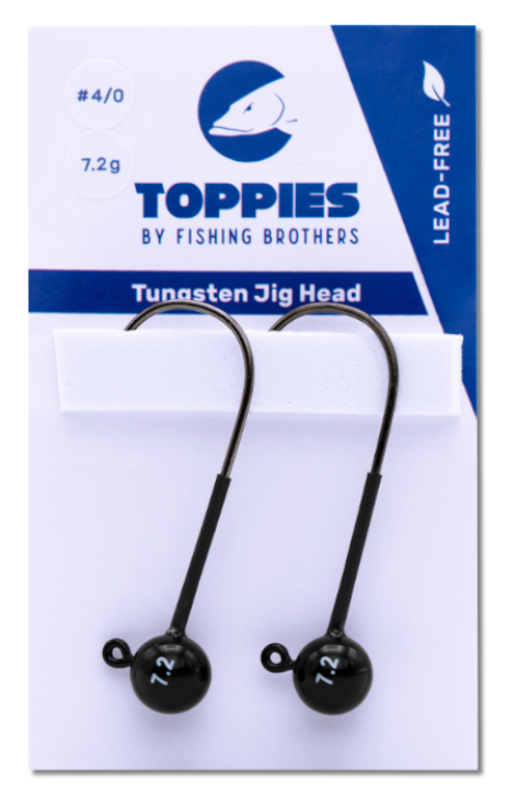 Toppies Tungsten Ball Jig Head - Black