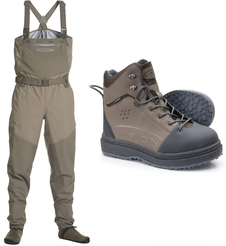 Vision Koski Wader Set With Gummi Shoes