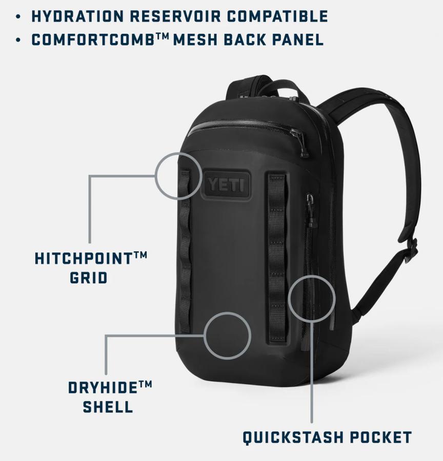 YETI Cayo 15L Backpack Black