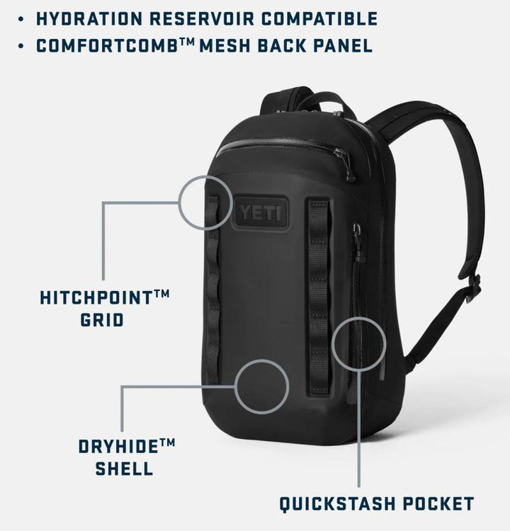 YETI Cayo 15L Backpack Black