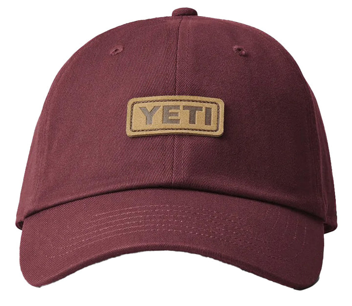 YETI Leather Logo Badge Hat Harvest Red