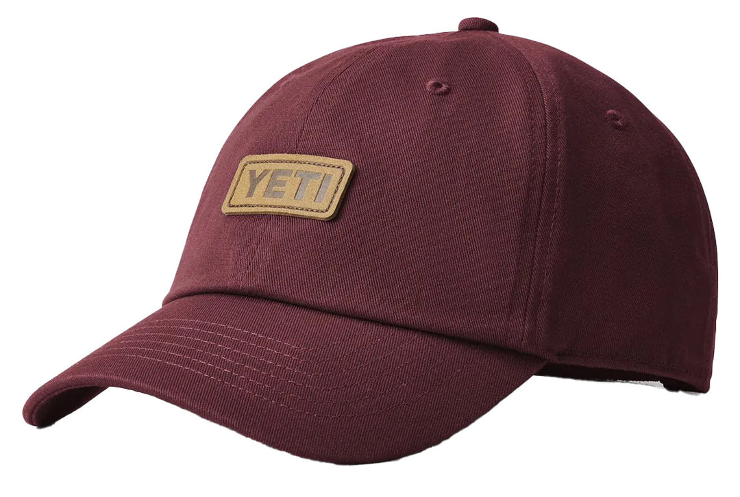 YETI Leather Logo Badge Hat Harvest Red