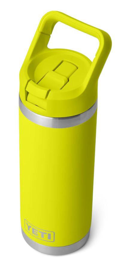 YETI Rambler 18oz Bottle Colour Matched Straw Cap Firefly Yellow