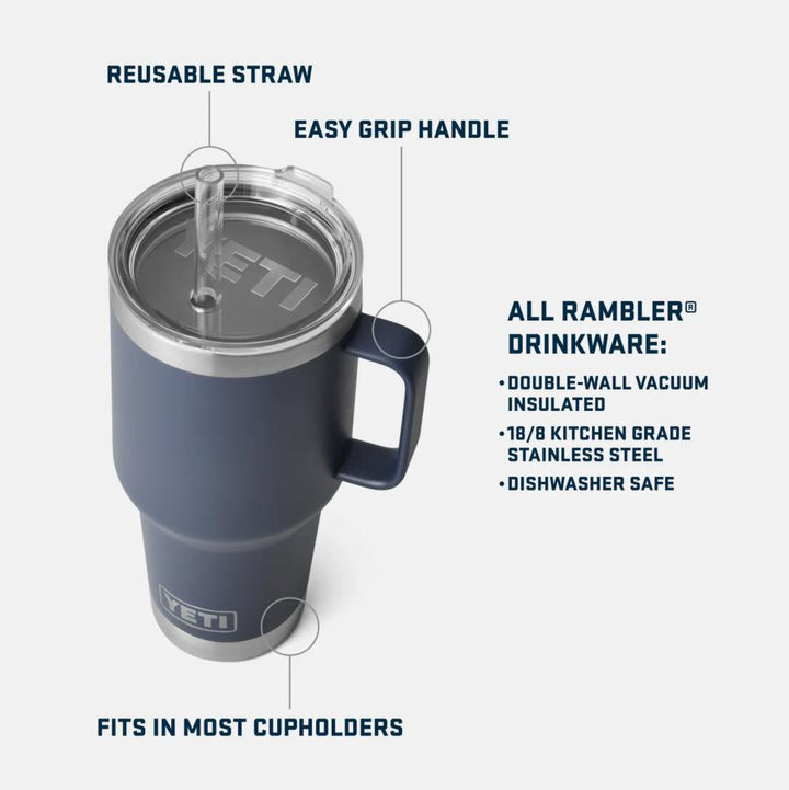 YETI Rambler 35oz Straw Mug Seafoam