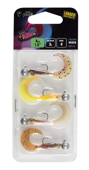 Fox Rage Ultra UV Micro Grub Tail 4cm Loaded Lure Pack