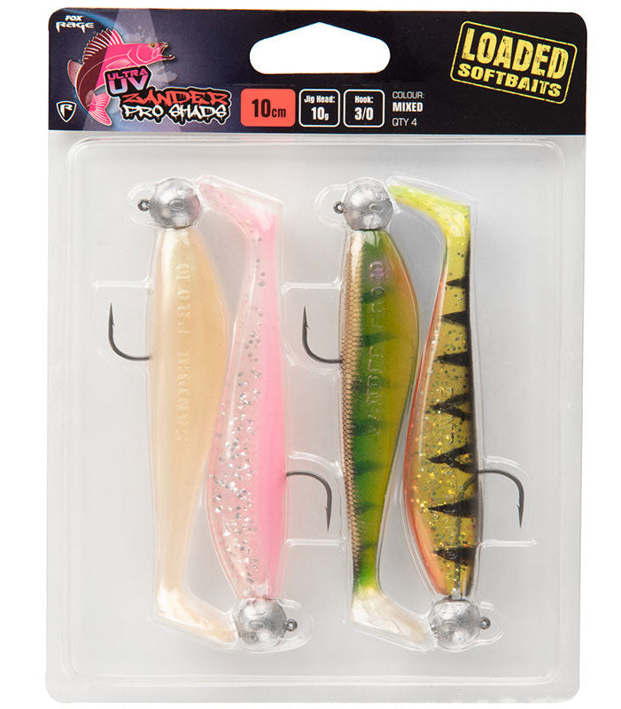 Fox Rage Zander Pro Shad Loaded UV Mixed Colour Packs