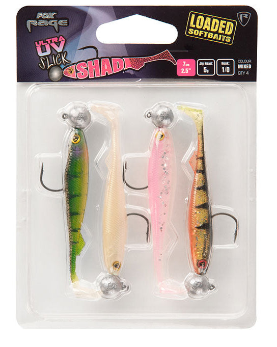 Fox Rage Slick Shad Loaded UV Mixed Colour Packs