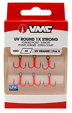 VMC 551UV Round 1x Strong Treble - UV Orange