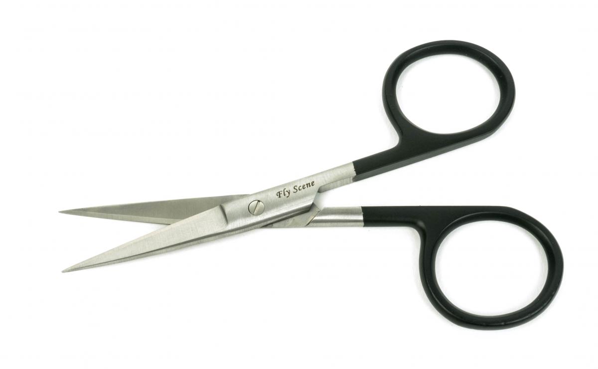 Fly Scene Black Tungsten Carbide Hair Scissor Straight 4 1/2inch