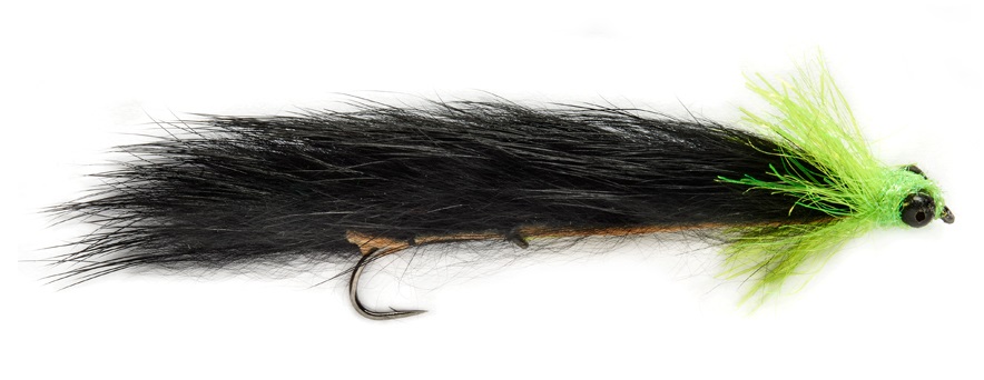 Fulling Mill Mini Weighted Snake Fly Black & Green 5cm