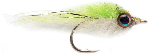 Fulling Mill Sparkle Minnow Chartreuse & White #2