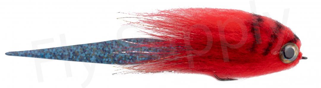 Pike Streamer Red Black Wave Tail