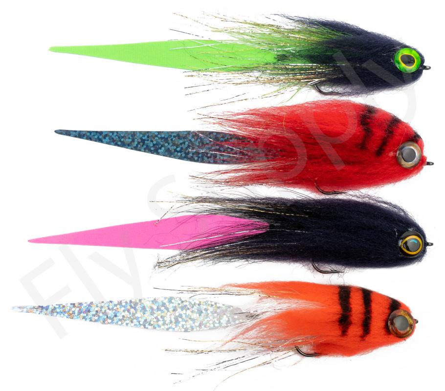 Pike Streamer Red Black Wave Tail